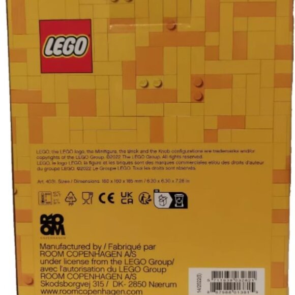 NIB Lego Small 7 in Halloween Pumpkin Jack o' Lantern Storage Head Candy Holder - Picture 5 of 6